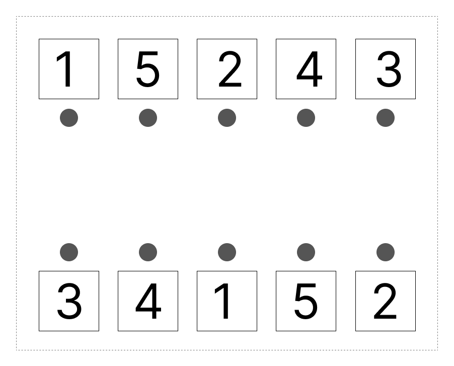 6はいくつといくつ - 3 [ 1 ] 6に なる かずを せんで むすびましょう。の図
