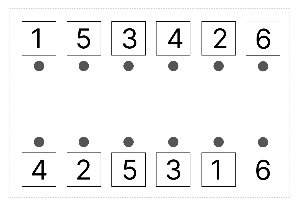 7はいくつといくつ - 3 [ 1 ] 7に なる かずを せんで むすびましょう。の図