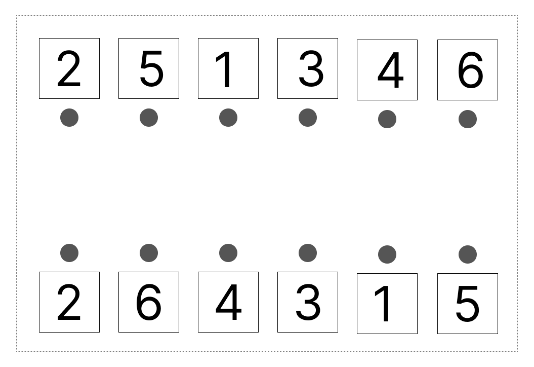 7はいくつといくつ - 3 [ 1 ] 7に なる かずを せんで むすびましょう。の図