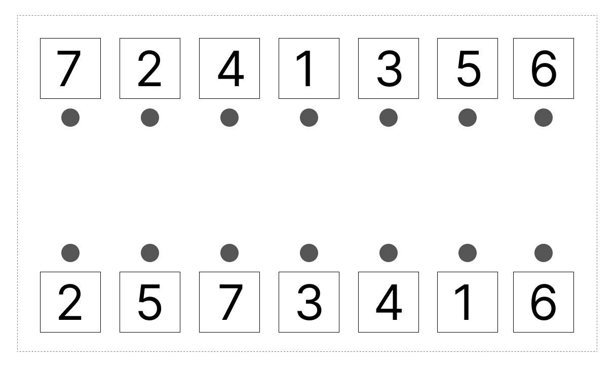 8はいくつといくつ - 3 [ 1 ] 8に なる かずを せんで むすびましょう。の図