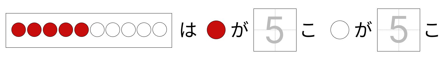 10はいくつといくつ - 1 [ 1 ] しかくに かずを かきましょう。の図