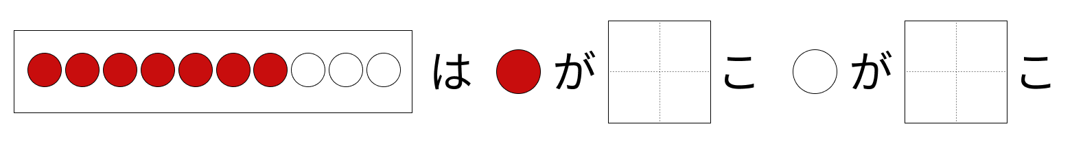 10はいくつといくつ - 1 [ 1 ] しかくに かずを かきましょう。の図
