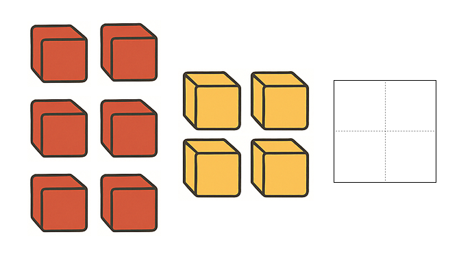 6から10までの数字 - 2 [ 1 ] かずを かぞえて すうじを かきましょう。の図