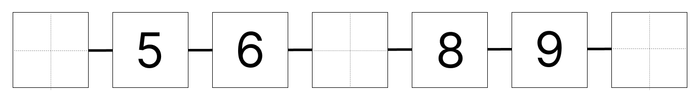 1から10までの数字 [ 1 ] しかくに すうじを かきましょう。の図