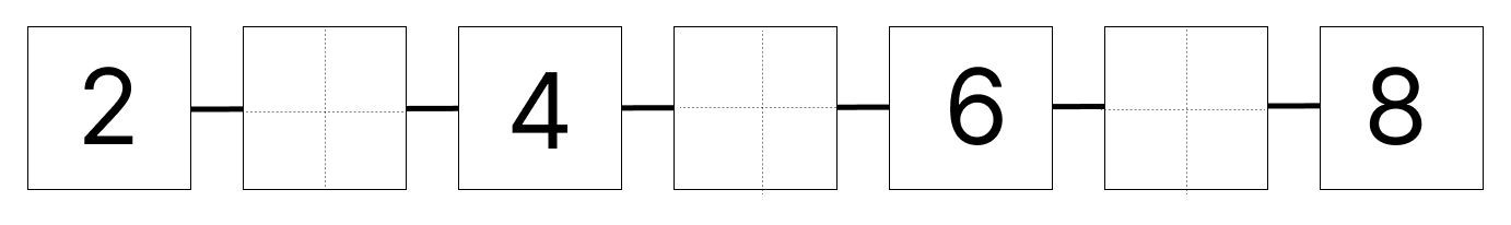 1から10までの数字 [ 1 ] しかくに すうじを かきましょう。の図