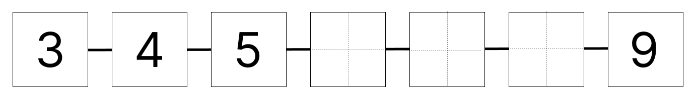 1から10までの数字 [ 1 ] しかくに すうじを かきましょう。の図