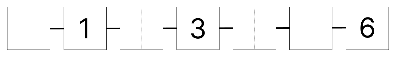 0から6までの数字 [ 2 ] しかくに すうじを かきましょう。の図