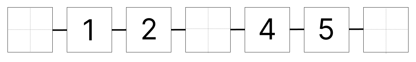 0から6までの数字 [ 2 ] しかくに すうじを かきましょう。の図