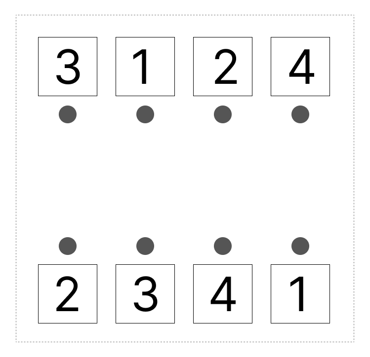5はいくつといくつ - 3 [ 1 ] 5に なる かずを せんで むすびましょう。の図