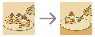 0の引き算 [ 1 ] ぶんしょうを よんで ひきざんの しきと こたえを かきましょう。の図