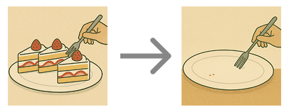 0の引き算 [ 1 ] ぶんしょうを よんで ひきざんの しきと こたえを かきましょう。の図