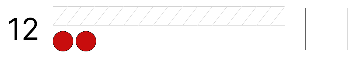 10といくつで考える - 2 [ 1 ] かくれて いる かずは いくつですか。の図