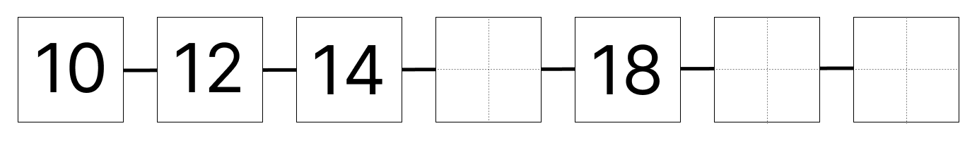 20までの数字 [ 2 ] しかくに すうじを かきましょう。の図