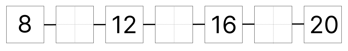 20までの数字 [ 2 ] しかくに すうじを かきましょう。の図