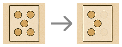 引き算の式と答え [ 1 ] ぶんしょうを よんで ひきざんの しきと こたえを かきましょう。の図