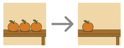 引き算の式と答え [ 1 ] ぶんしょうを よんで ひきざんの しきと こたえを かきましょう。の図