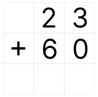 筆算で足し算 - 1 [ 1 ] ひっ算で たし算を しましょう。の図