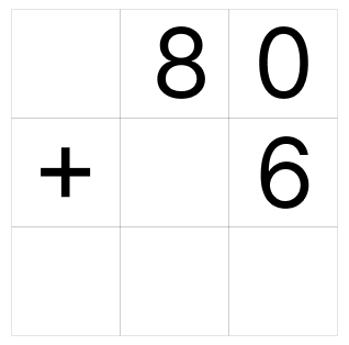 筆算で足し算 - 1 [ 1 ] ひっ算で たし算を しましょう。の図