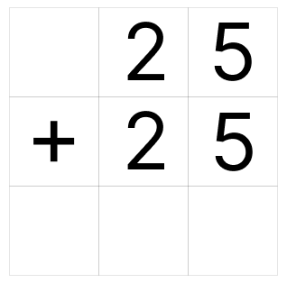 筆算で繰り上がりの足し算 [ 1 ] ひっ算で たし算を しましょう。の図