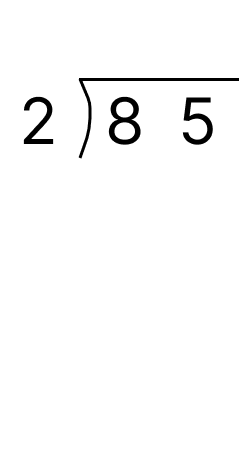 筆算で余りのある割り算 - 1 [ 1 ] 筆算でわり算をしましょう。の図