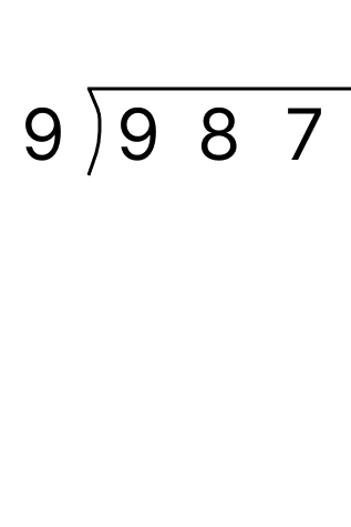 筆算で余りのある割り算 - 1 [ 1 ] 筆算でわり算をしましょう。の図