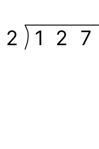 筆算で余りのある割り算 - 2 [ 1 ] 筆算でわり算をしましょう。の図