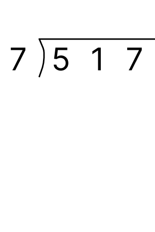 筆算で余りのある割り算 - 2 [ 1 ] 筆算でわり算をしましょう。の図