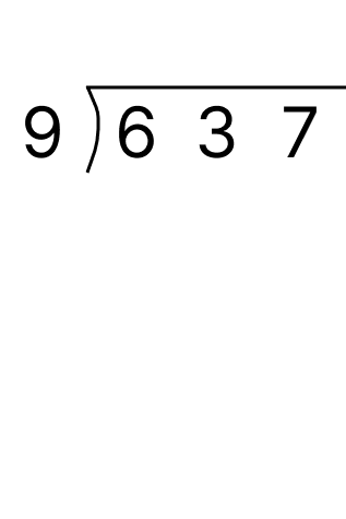 筆算で余りのある割り算 - 2 [ 1 ] 筆算でわり算をしましょう。の図