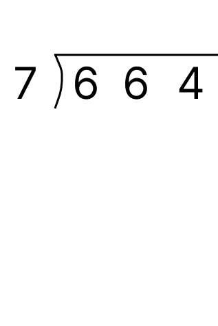 筆算で余りのある割り算 - 2 [ 1 ] 筆算でわり算をしましょう。の図