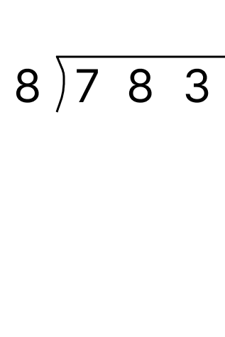 筆算で余りのある割り算 - 2 [ 1 ] 筆算でわり算をしましょう。の図
