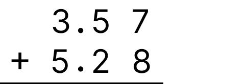 小数の足し算 [ 1 ] たし算をしましょう。の図