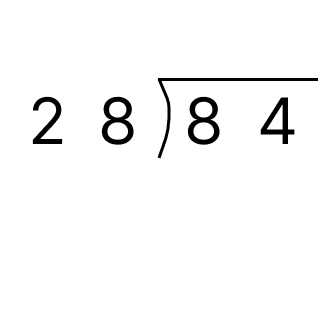 筆算で割り算 - 2 [ 1 ] 筆算でわり算をしましょう。の図