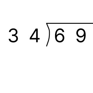 筆算で割り算 - 2 [ 1 ] 筆算でわり算をしましょう。の図