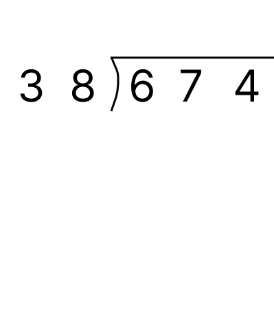 筆算で割り算 - 2 [ 1 ] 筆算でわり算をしましょう。の図