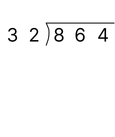 筆算で割り算 - 2 [ 1 ] 筆算でわり算をしましょう。の図