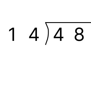 筆算で割り算 - 2 [ 1 ] 筆算でわり算をしましょう。の図