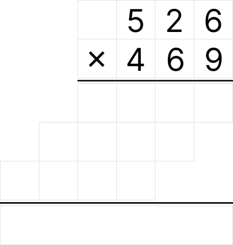筆算で掛け算 [ 1 ] 筆算でかけ算をしましょう。の図