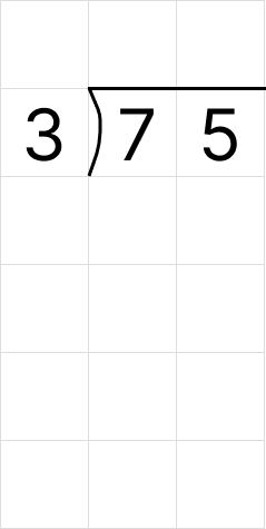 筆算で割り算 [ 1 ] 筆算でわり算をしましょう。の図