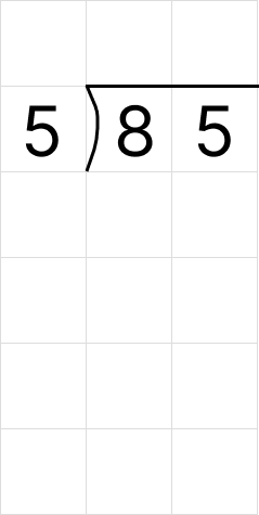筆算で割り算 [ 1 ] 筆算でわり算をしましょう。の図