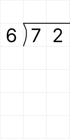 筆算で割り算 [ 1 ] 筆算でわり算をしましょう。の図