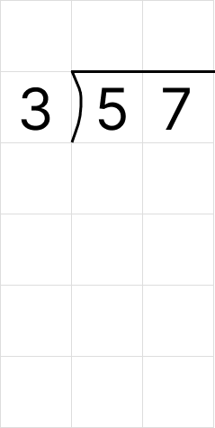 筆算で割り算 [ 1 ] 筆算でわり算をしましょう。の図